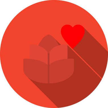 kalp ve aşk ikonu vektör tasarımı