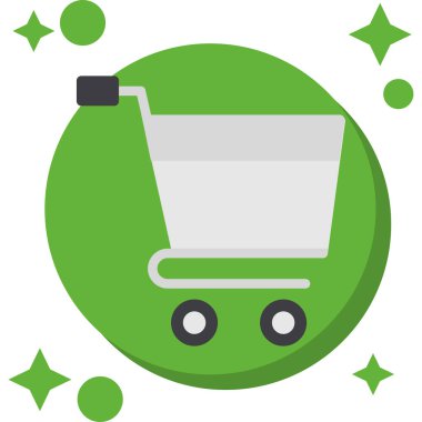 Alışveriş arabası. Basit resimleme