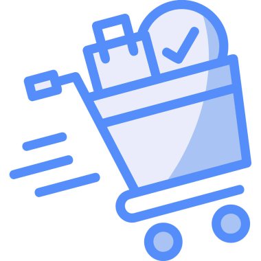 Alışveriş arabası alışveriş simgesi - taslak biçimi