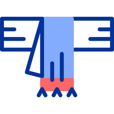 Bayrak ikonuyla el. vektör illüstrasyonu