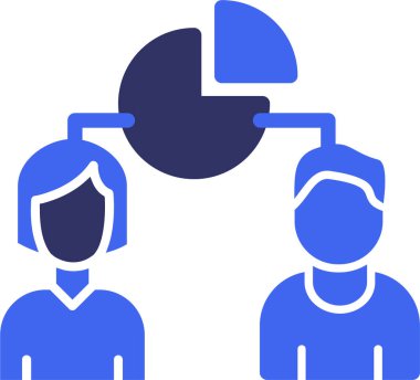 iş insanları grup simgesi düz stil