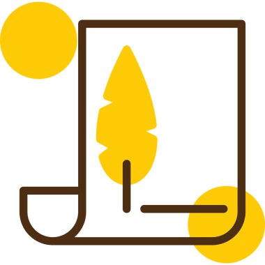 Bir yaprağın karikatür simgesinin vektör çizimi