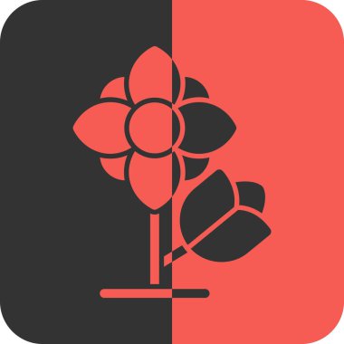 Çiçek simgesinin vektör illüstrasyonu