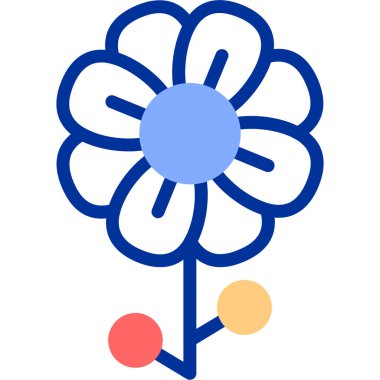 Çiçek. Web simgesi basit illüstrasyon