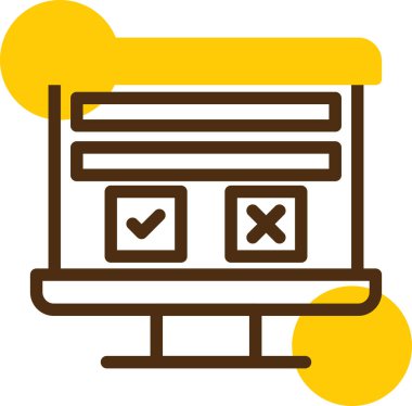 Simge, vektör illüstrasyonunu kontrol et