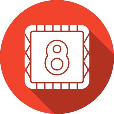 Kırmızı ve beyaz dairenin vektör çizimi