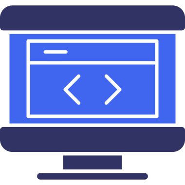 Tarayıcı web geliştirme simgesi düz biçimli