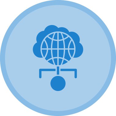 Bulut. Web simgesi basit illüstrasyon