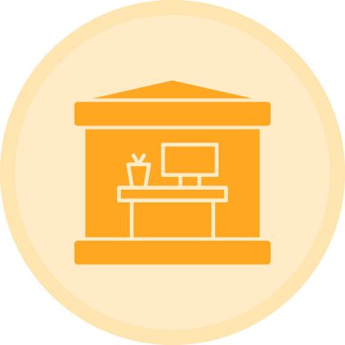 Ofis simgesinin vektör illüstrasyonu