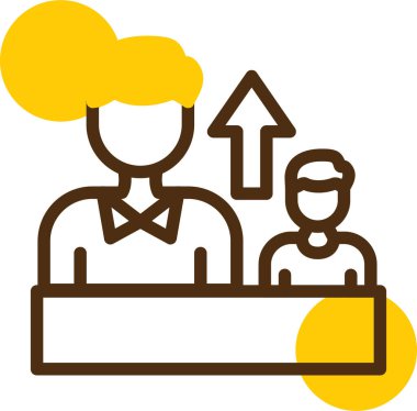 Bayrak simgesi olan iş adamı, vektör illüstrasyonu