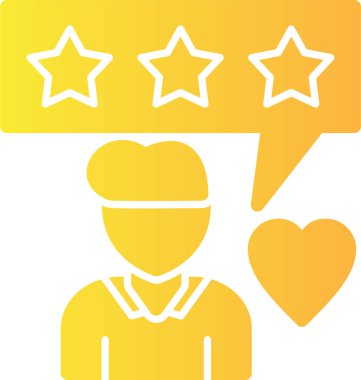 Reyting. Web simgesi basit illüstrasyon