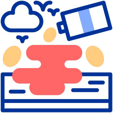 Bulut. Web simgesi basit illüstrasyon