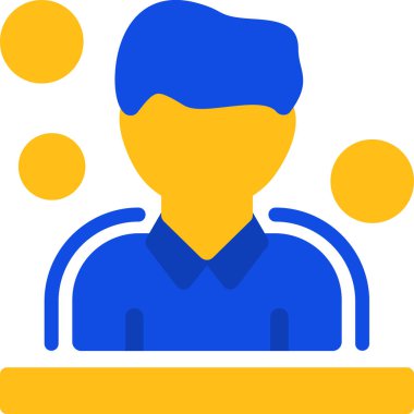 Konferans. Web simgesi basit illüstrasyon