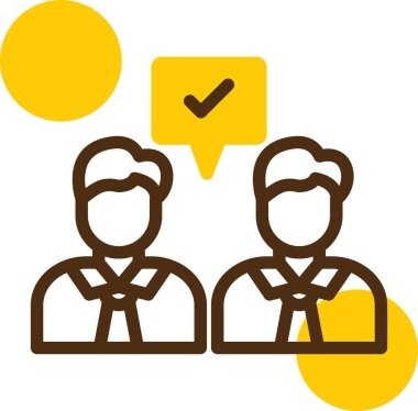 İş insanları simgesinin vektör illüstrasyonu