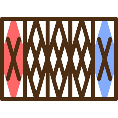 Amerikan bayrağı simgesi, anahat stili