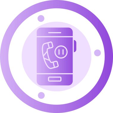 çağrı, telefon, mobil simge, vektör illüstrasyonu