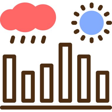 Hava durumu. Web simgesi basit illüstrasyon