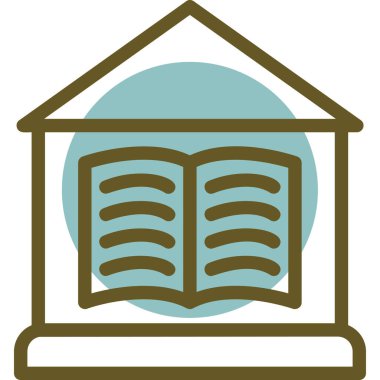 kitap web simgesi, vektör illüstrasyonu