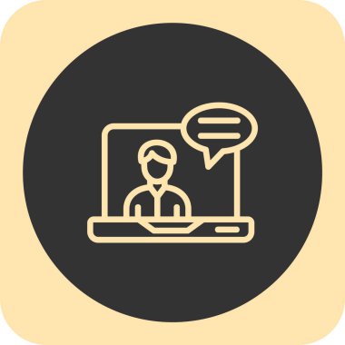 Bilgisayar. Web simgesi basit illüstrasyon