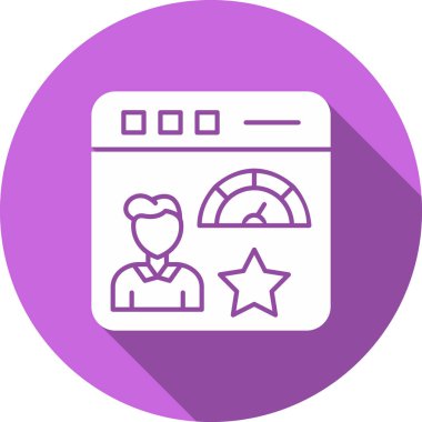 Müşteri incelemesi. Web simgesi vektör illüstrasyonu