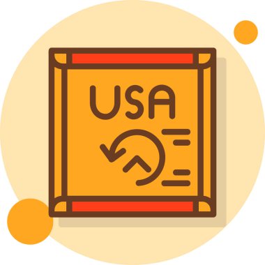 ABD bayrağı web simgesi vektör illüstrasyonu