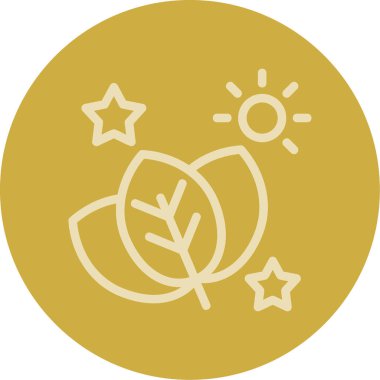 Bir ağaç simgesinin vektör illüstrasyonu