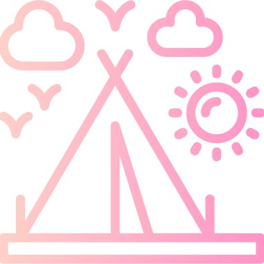 yaz ikonu vektör illüstrasyonu