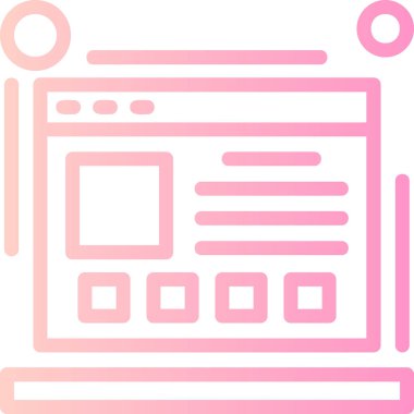 tarayıcı web simgesi, vektör illüstrasyonu