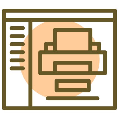 Bir dizin simgesinin vektör illüstrasyonu