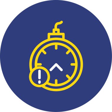 Alarm saati simgesi, vektör illüstrasyonu