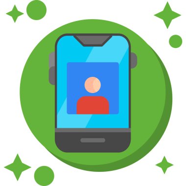 Cep telefonu simgesi, vektör illüstrasyonu