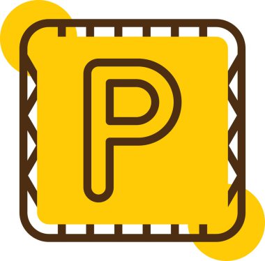 Park ediyor. Web simgesi basit illüstrasyon