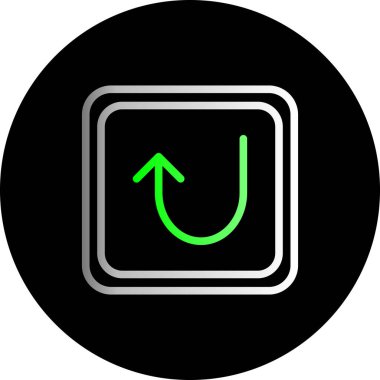 Eşsiz ok aşağı glyph vektör simgesi