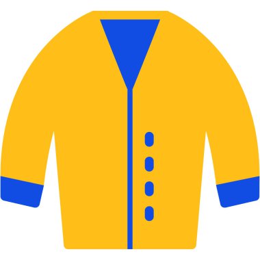 Ceket simgesi, basit resimleme