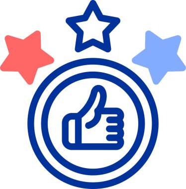 Baş parmaklar yukarı simgesi, vektör illüstrasyonlu el