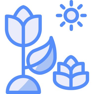 Çiçek. Web simgesi basit illüstrasyon