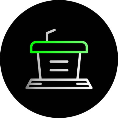 Modern b 'nin vektör illüstrasyonunda yiyecek ikonu yok