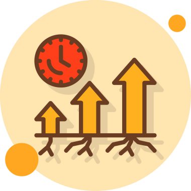 vektördeki büyüme çizelgesi simgesi