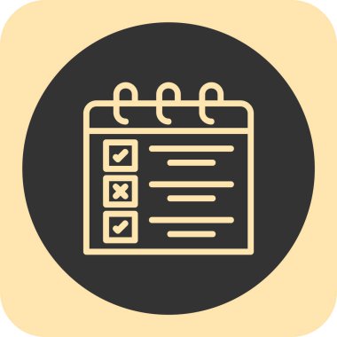 Yapılacaklar listesi web simgesi vektör çizimi
