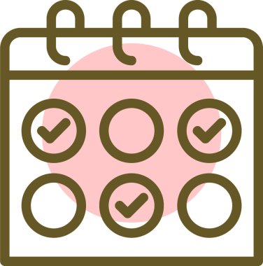 Takvim simgesi vektör illüstrasyonu