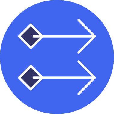 Yön yönü ok simgesi doldurulmuş - özet biçimi