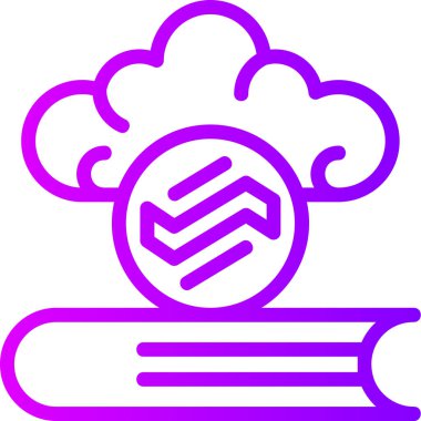 Bulut. Web simgesi basit illüstrasyon