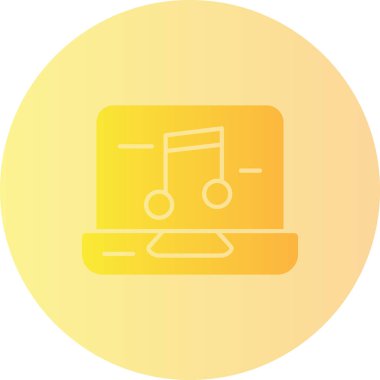 Müzik. Web simgesi basit illüstrasyon