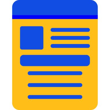 Belge. Web simgesi basit illüstrasyon