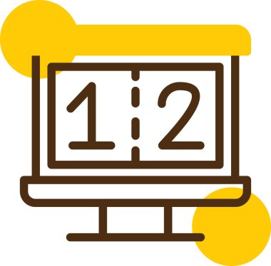 Takvim web simgesi, basit vektör illüstrasyonu