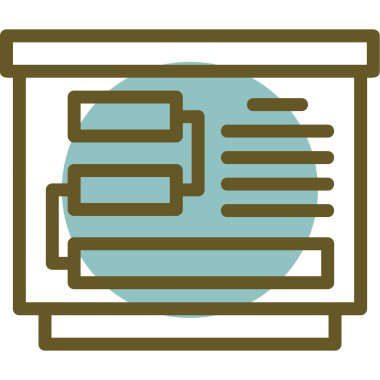 Ağ simgesi. İş grafiğinin vektör illüstrasyonu