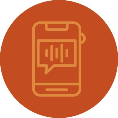 Telefon mesajı simge vektör çizim