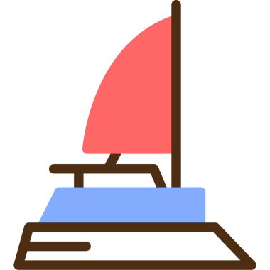 Tekne. Web simgesi basit illüstrasyon