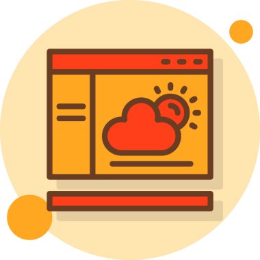 Bulut simgesi. Vektör illüstrasyonu