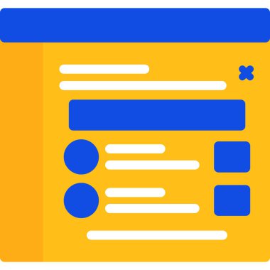 Tarayıcı arayüzü arayüzü simgesi - taslak biçimi